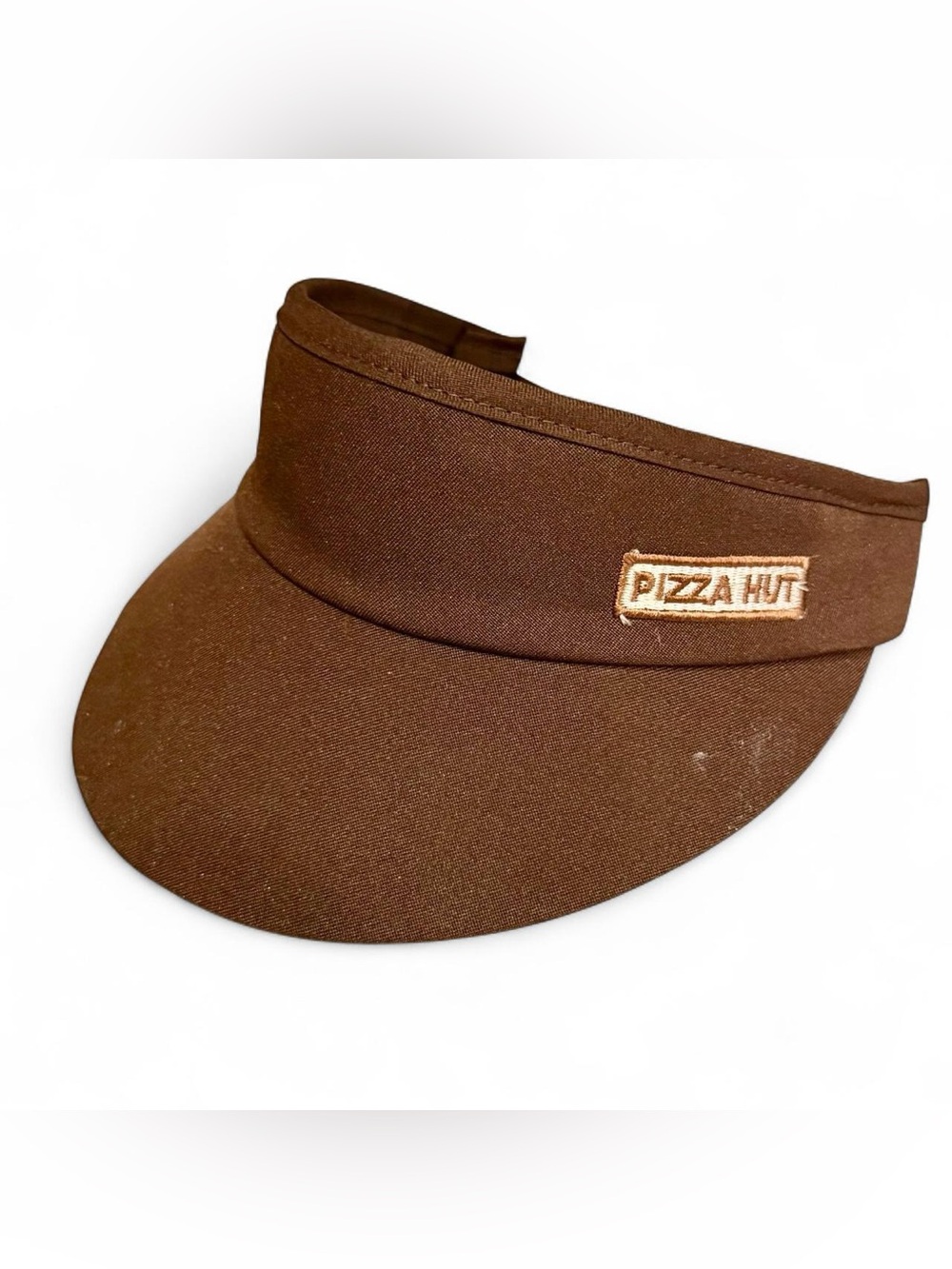 VINTAGE 70s PIZZA HUT EMPLOYEE VISOR BROWN